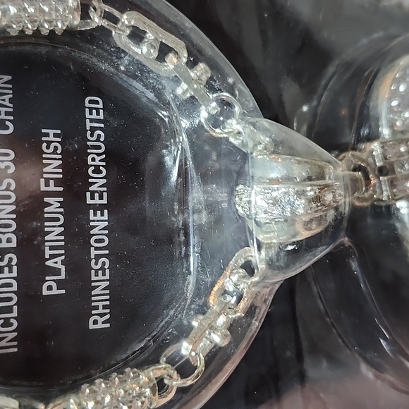 VINTAGE PILOT AUTO ICE PLATINUM FINISH RHINESTONES 30" CHAIN $ KEYCHAIN PENDANT - Picture 4 of 11
